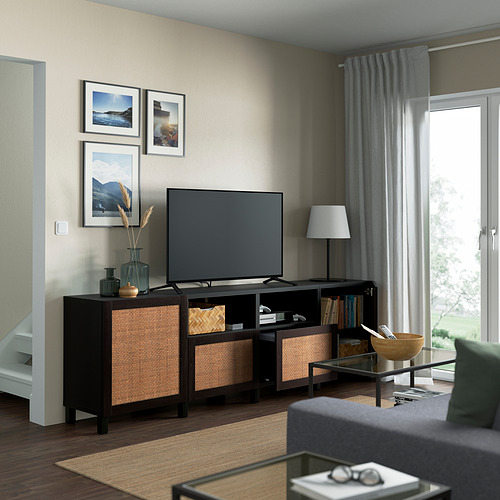 BESTÅ TV bench with doors and drawers