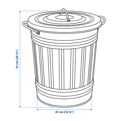 KNODD bin with lid