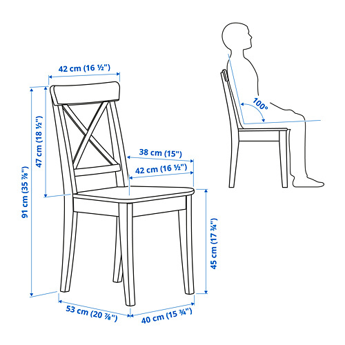 DANDERYD/INGOLF table and 2 chairs