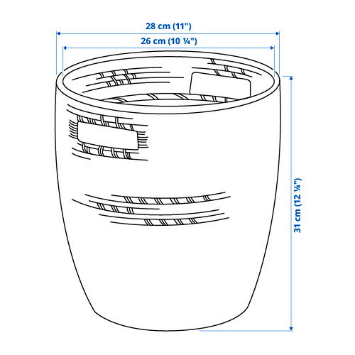 RÅGKORN plant pot