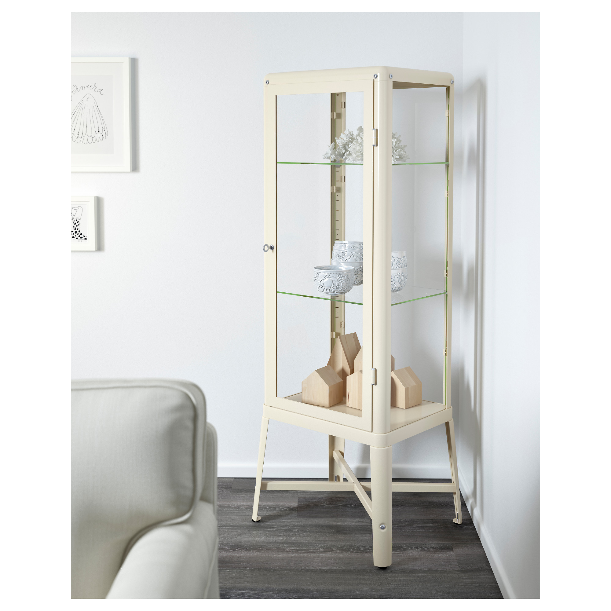 Fabrikor Glass Door Cabinet Beige Ikea Hong Kong