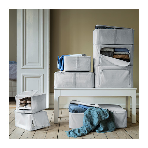 HEMMAFIXARE - storage case, 44x51x19 cm, fabric striped/white/grey | IKEA Hong Kong and Macau - PE863902_S4
