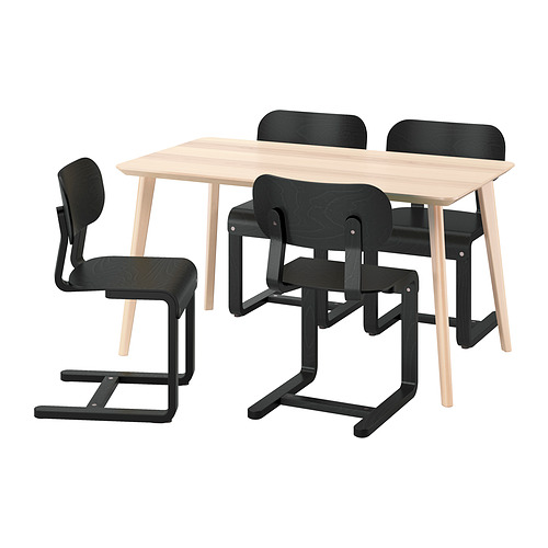 LYCKAN/LISABO table and 4 chairs