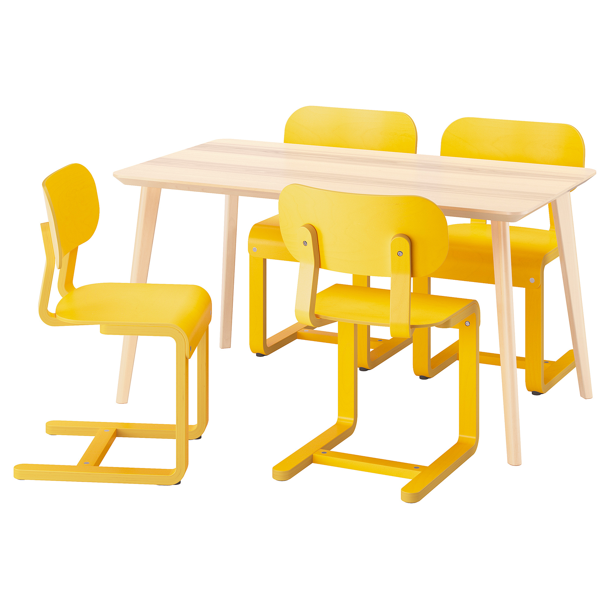 LYCKAN/LISABO table and 4 chairs