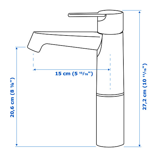BROGRUND wash-basin mixer tap, tall