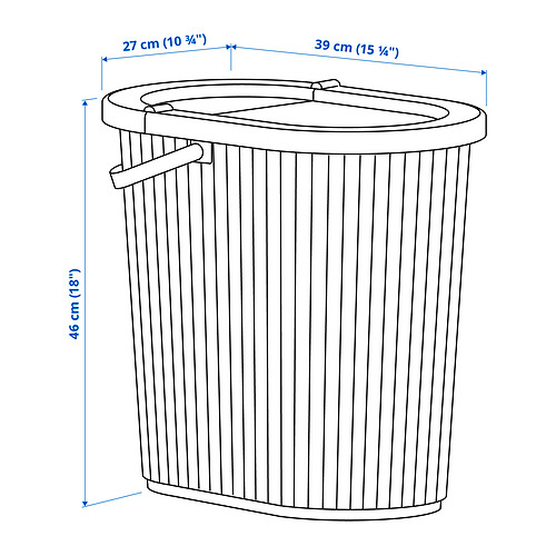 DAMMÄNG bin with lid