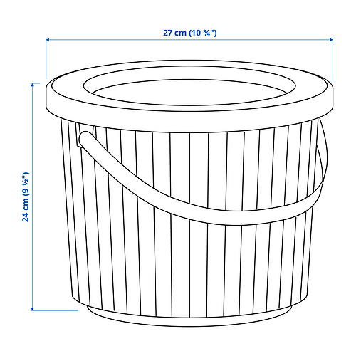 DAMMÄNG bin with lid