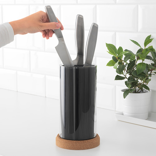 HYVLA Knife block, bamboo - IKEA