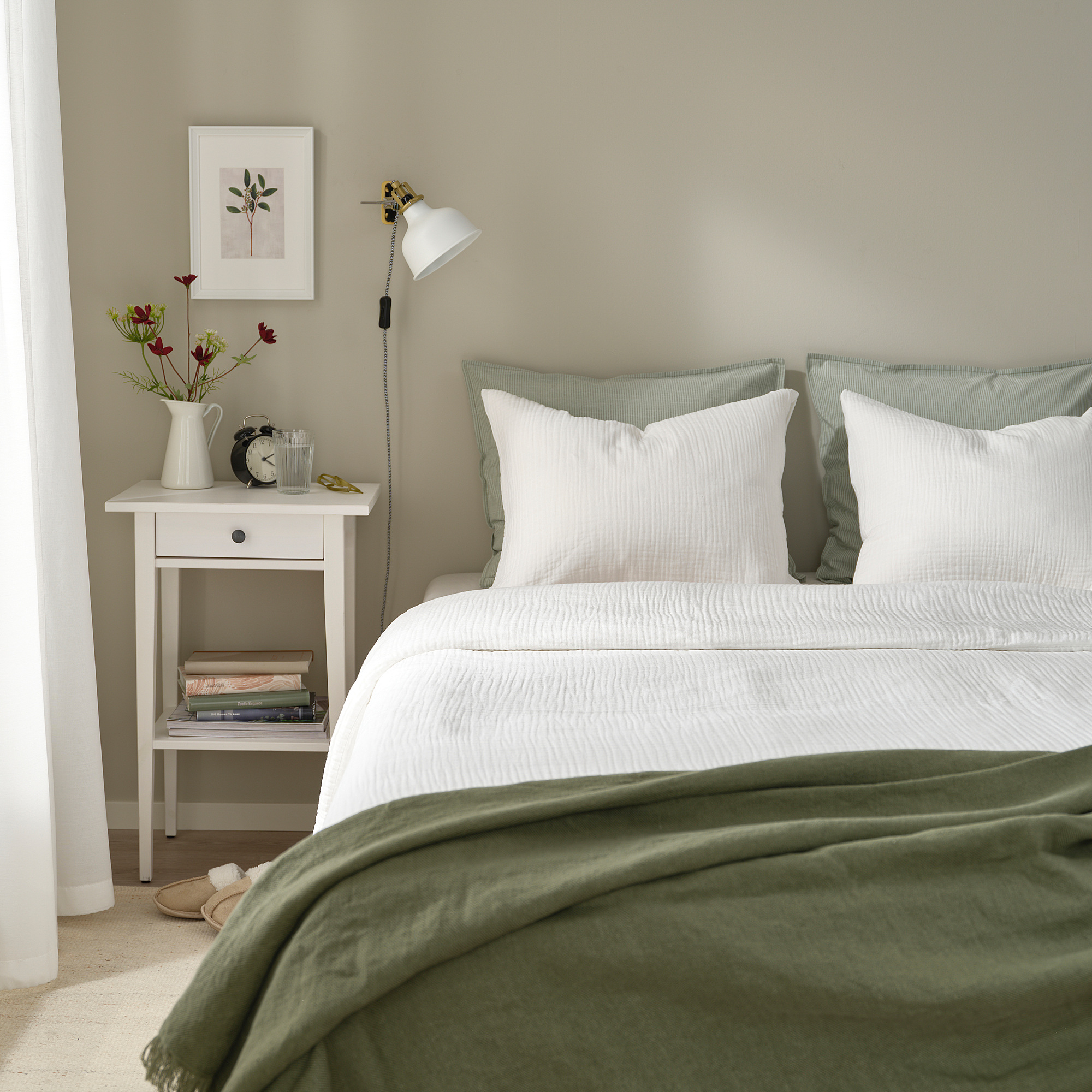 SCHERSMIN duvet cover and 2 pillowcases