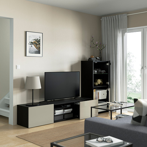 BESTÅ TV storage combination/glass doors