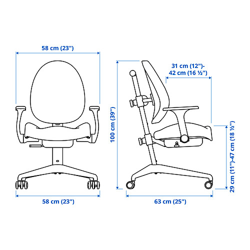 GUNRIK/MICKE desk and chair