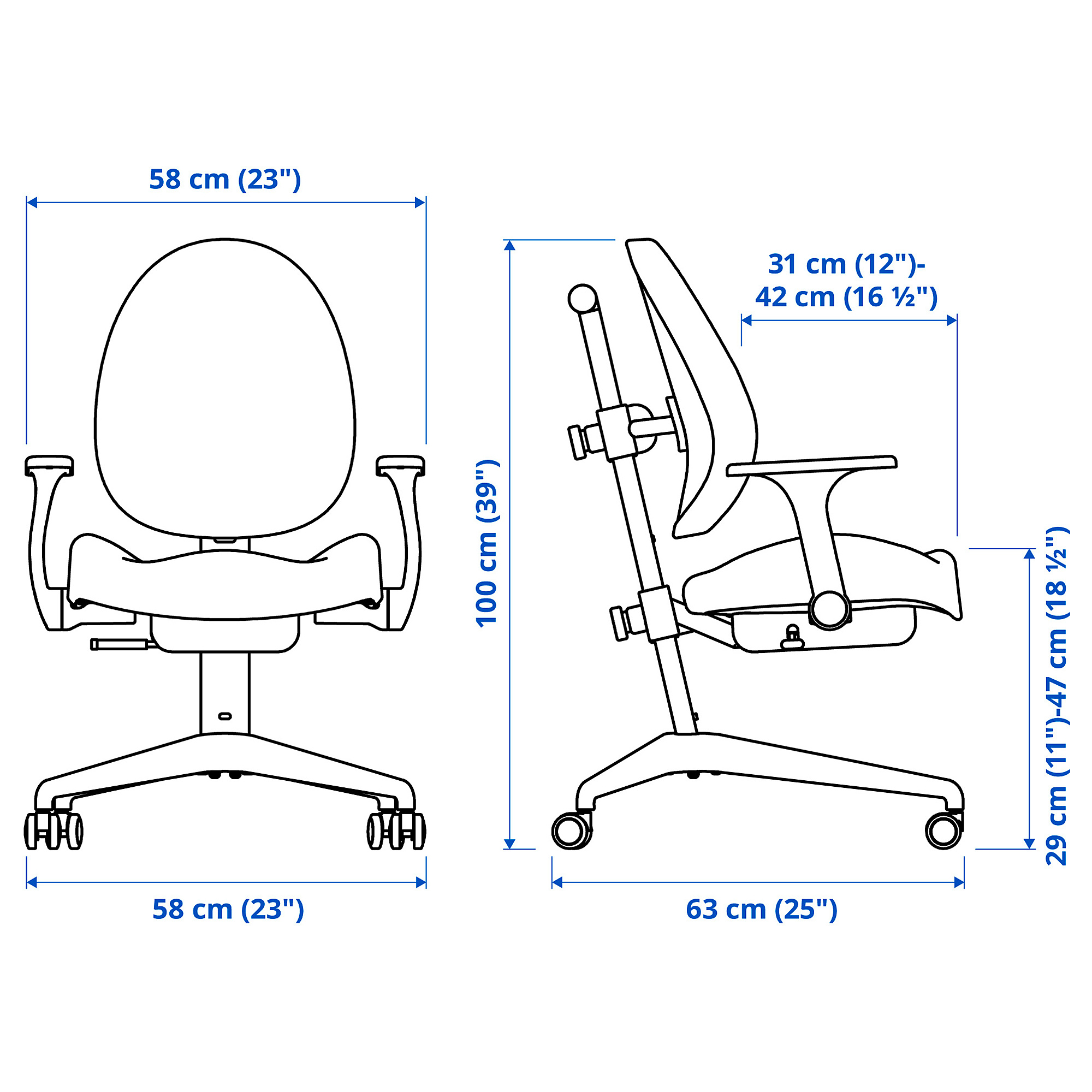 GUNRIK/MICKE desk and chair