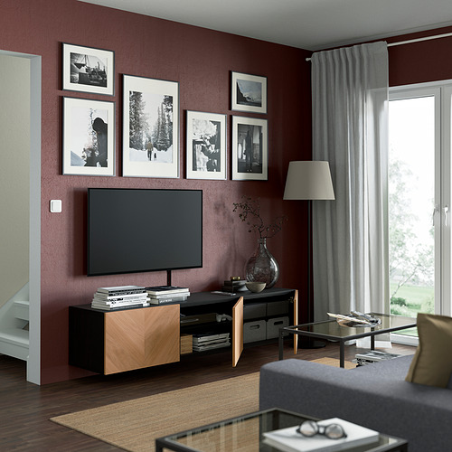 BESTÅ TV bench with doors