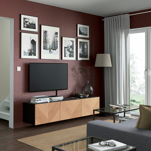 BESTÅ TV bench with doors