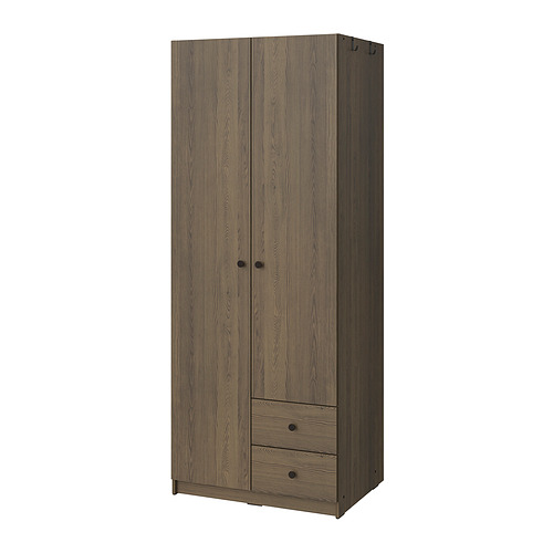 BRUKSVARA wardrobe with 2 doors and 2 drawers