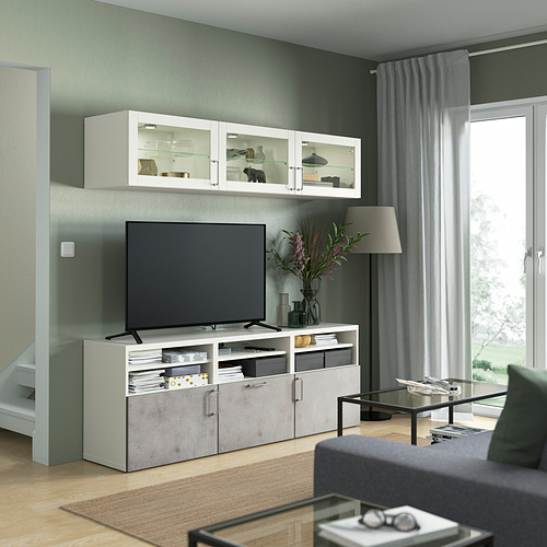 BESTÅ TV storage combination/glass doors