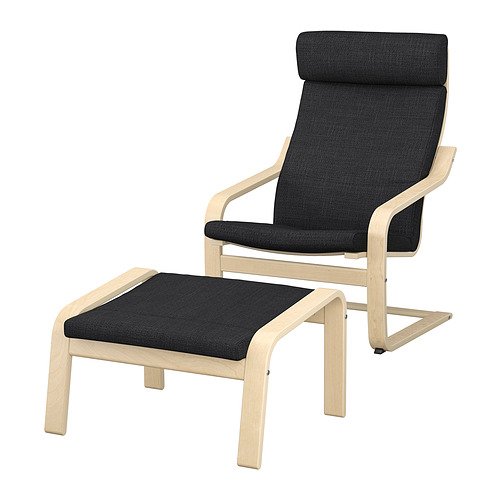 POÄNG armchair and footstool