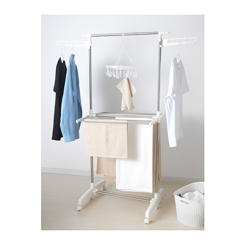 PURKLA drying rack, 2 levels, white IKEA Hong Kong and Macau