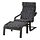 POÄNG - armchair and footstool, black-brown/Storudden white/black | IKEA Hong Kong and Macau - PE864224_S1