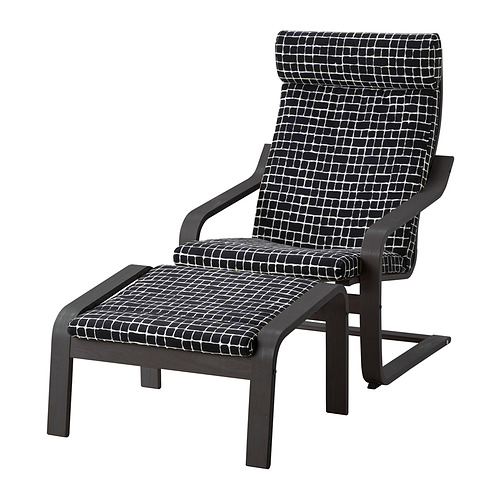 POÄNG armchair and footstool