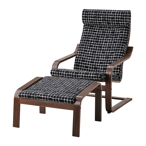 POÄNG armchair and footstool