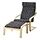 POÄNG - armchair and footstool, birch veneer/Storudden white/black | IKEA Hong Kong and Macau - PE864226_S1