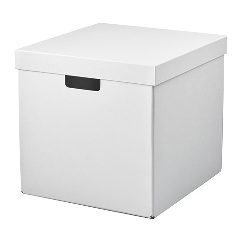 FJÄDERHARV storage box with lid