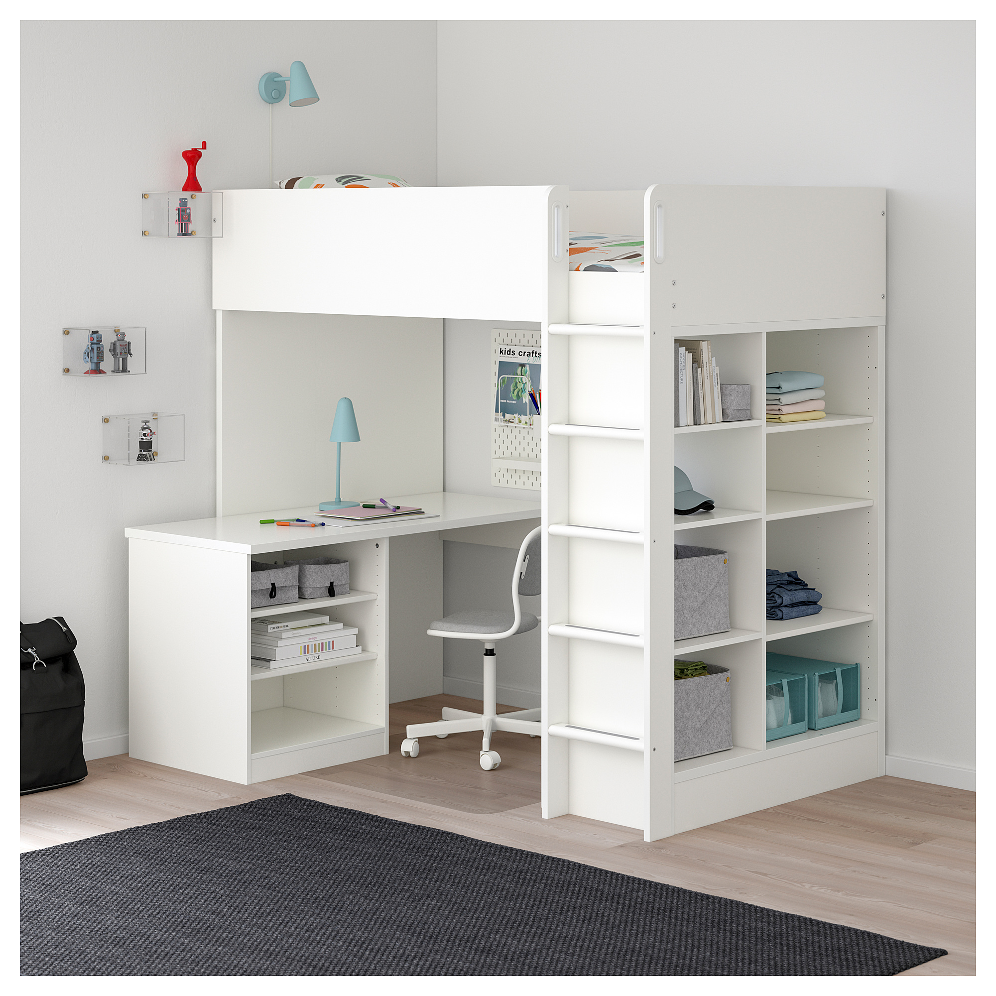 Stuva Loft Bed Combo W 2 Shlvs 3 Shlvs White Ikea Hong Kong