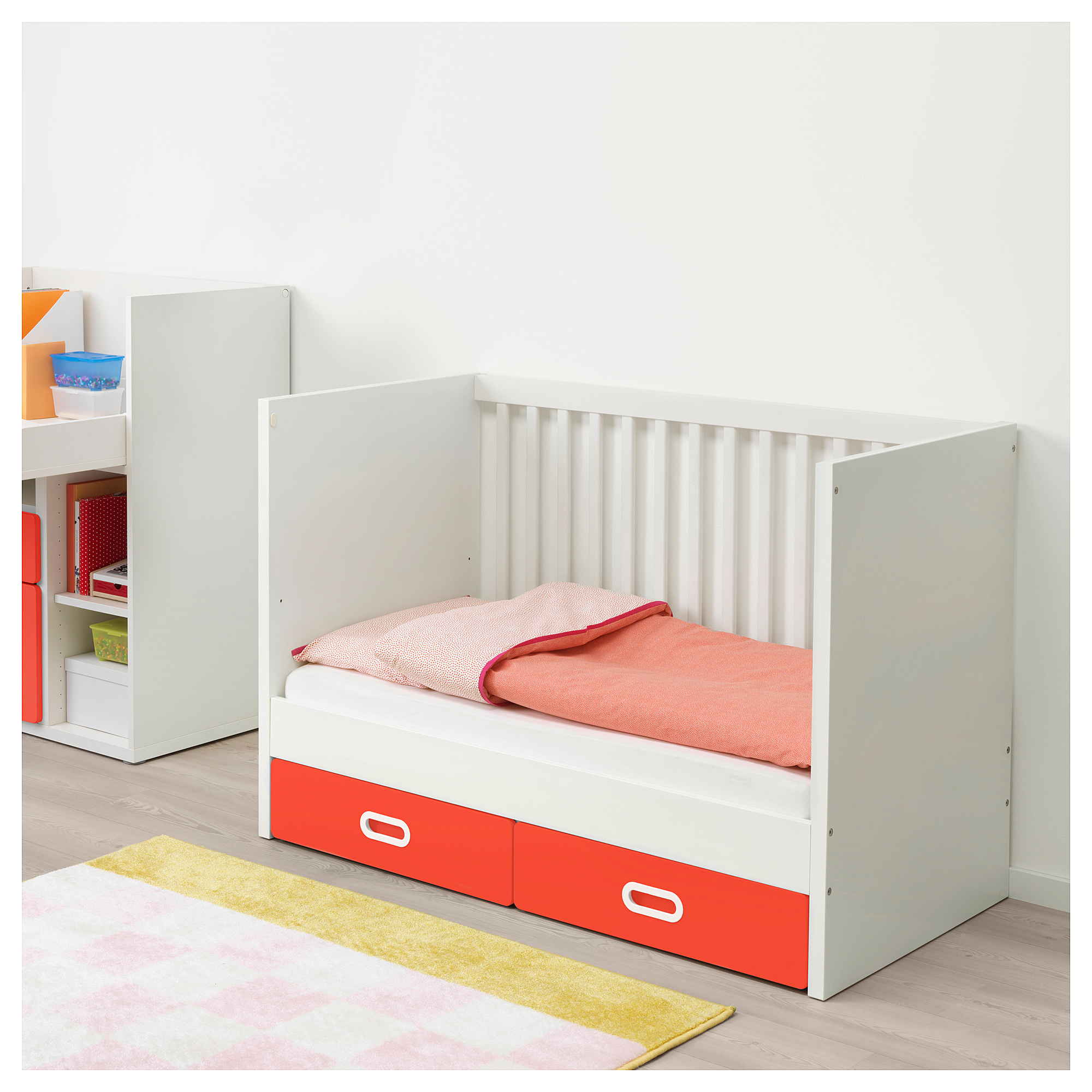 cot with side drawers