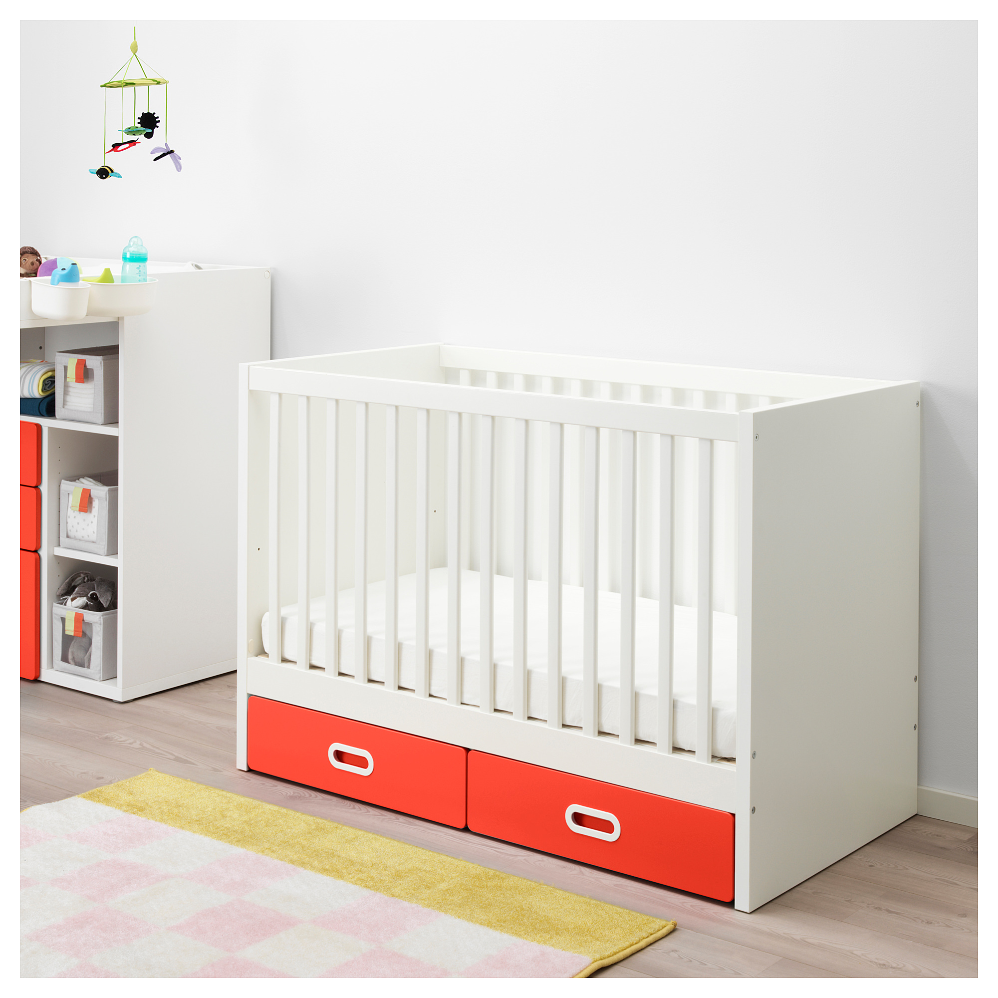 cot with side drawers
