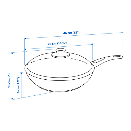 HEMLAGAD sauté pan with lid