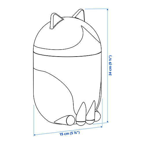GREJSIMOJS 連蓋貯物盒