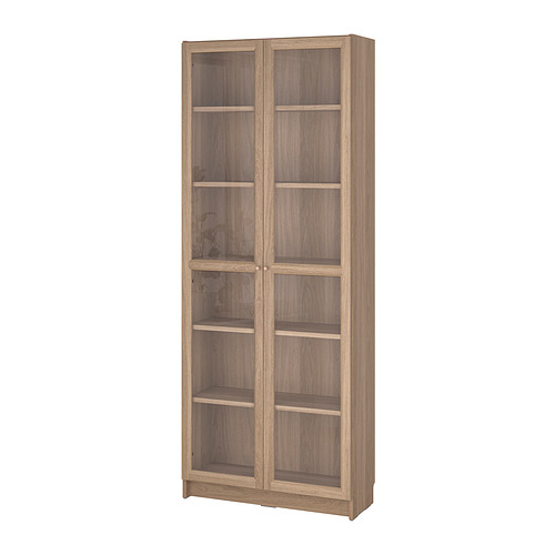 BILLY/OXBERG bookcase with glass doors