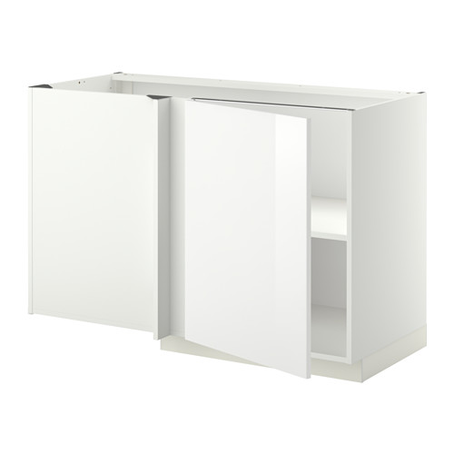 METOD corner base cabinet with shelf