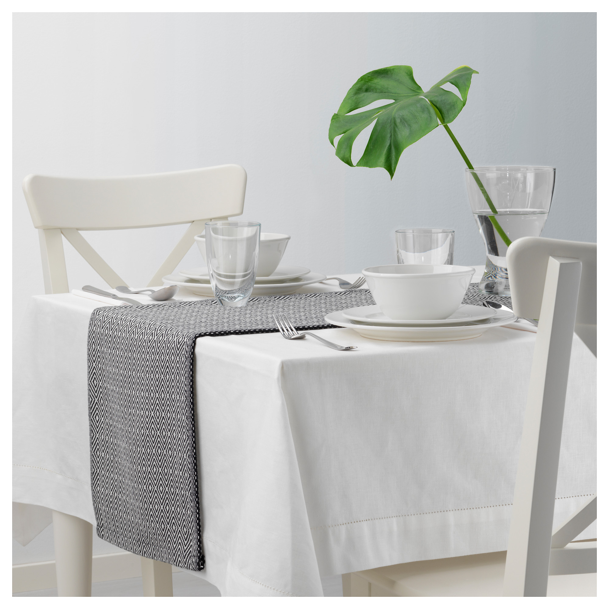 GODDAG tablerunner, black/white IKEA Hong Kong and Macau