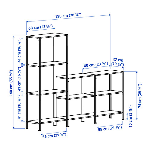 HYLLIS shelving unit in/outdoor