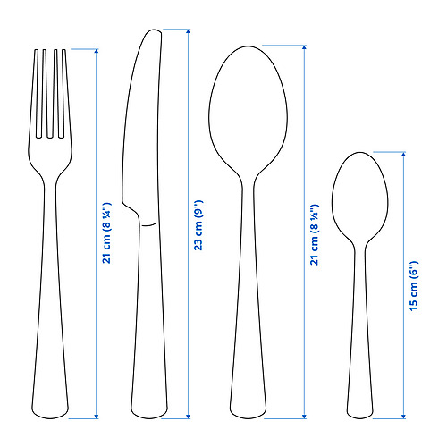 SEDLIG 24-piece cutlery set