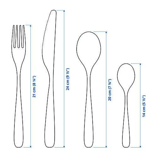 TILLAGD 24-piece cutlery set