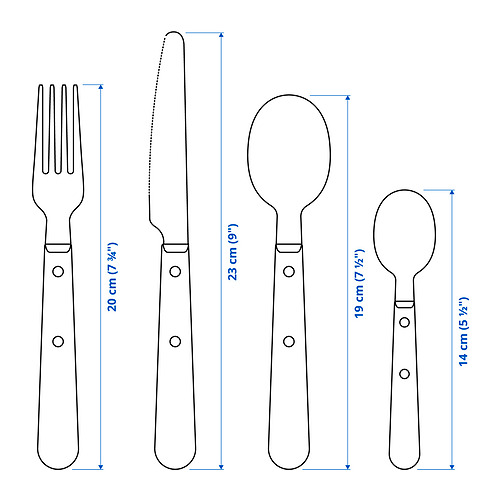 LIVNÄRA 刀叉餐具，24件套裝