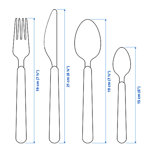 UPPHÖJD 刀叉餐具，16件套裝