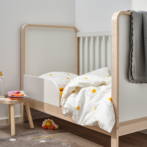 ÖGONLOCKSMAL 3-piece bedlinen set for cot