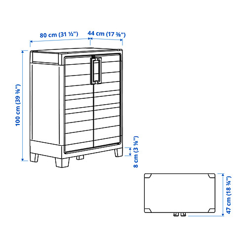 RUNMARÖ cabinet with doors