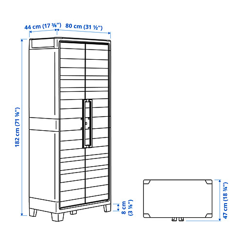 RUNMARÖ cabinet with doors