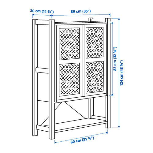 IVAR cabinet with doors