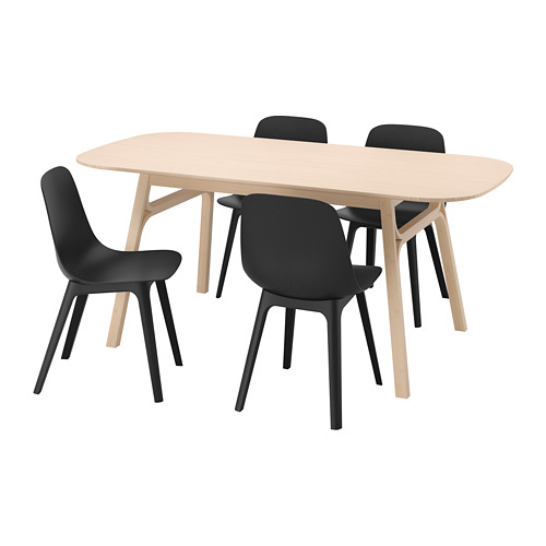 ODGER/VOXLÖV table and 4 chairs