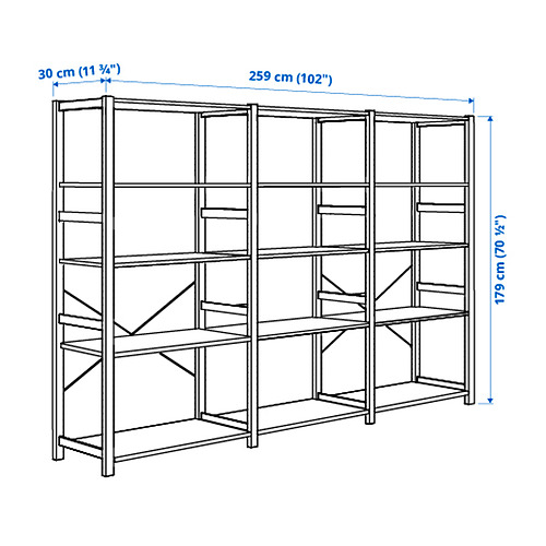 IVAR 3 sections/shelves