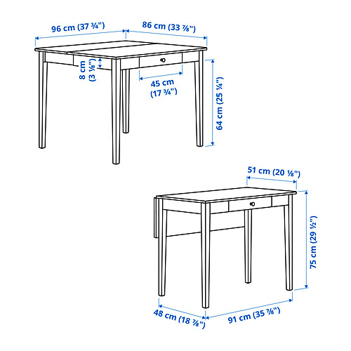 INGOLF/IDANÄS table and 1 chair