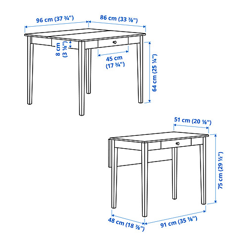 IDANÄS drop-leaf table