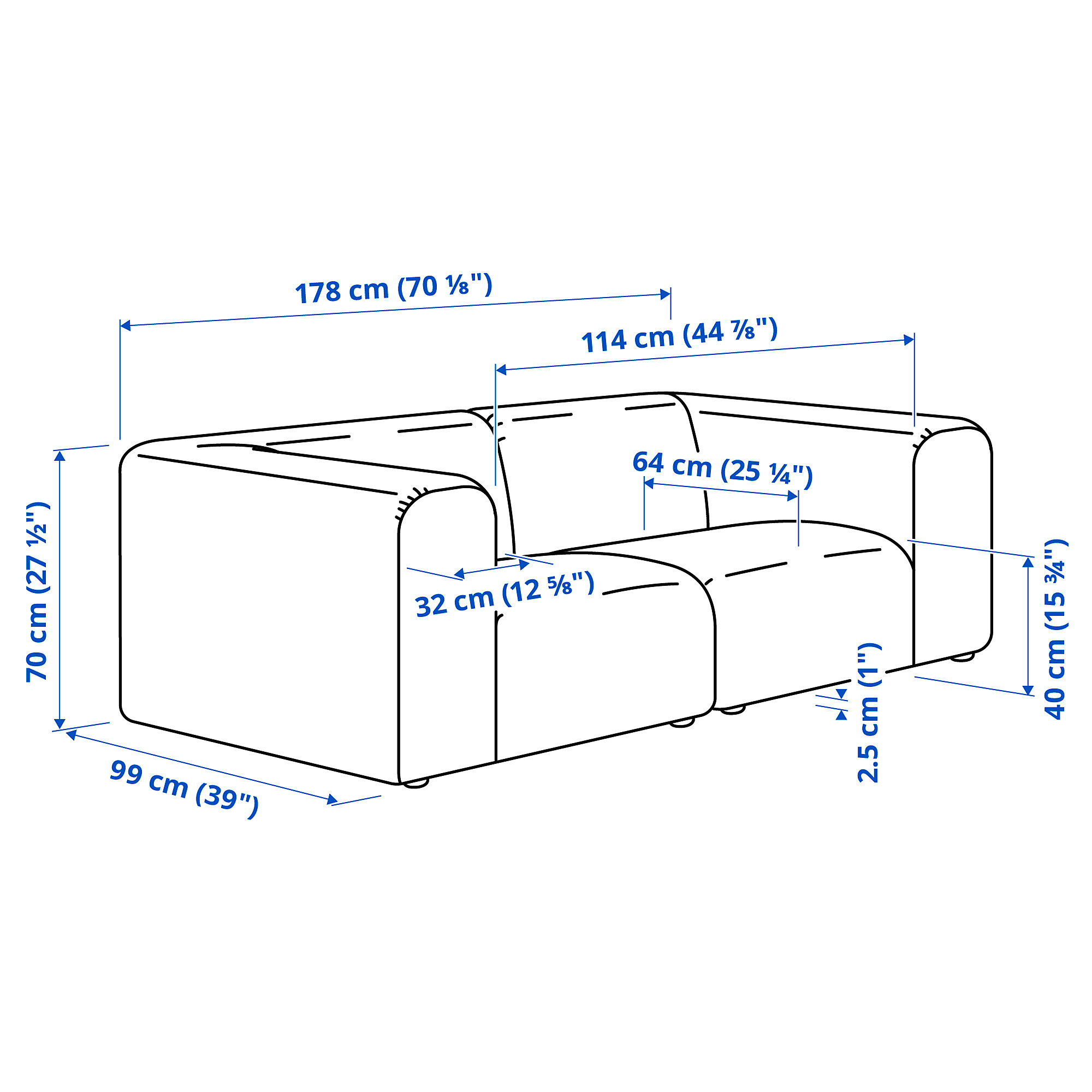 STOCKHOLM 2025 2-seat sofa