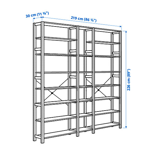 IVAR 3 sections/shelves